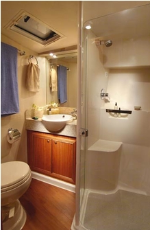 The bathroom is well designed