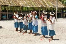 A warm welcome from the villagers