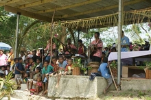 The locals put on a musical performance for the Riviera team