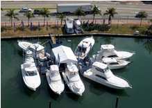 Models from the Flybridge, Sport Yacht and Offshore Express collections were on display at Miami 2010