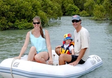 Riviera owner enjoyed exploring Moreton Island in their tenders