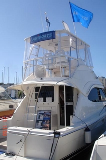 The Riviera 38 Open Flybridge was well received by the Finnish market at the 2009 Helsinki Boat Show