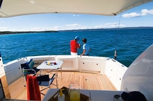 A well equipped, sizeable and ingeniously designed cockpit perfect for family entertaining or fishing