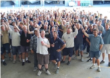 Riviera rewards its staff with a Spit Roast lunch