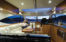 Expansive panoramic windows and huge electric sunroof of the 5000 Sport Yacht brings the outdoors in