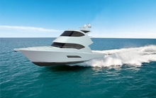 The new 53 Enclosed Flybridge retains the distinctive Riviera styling