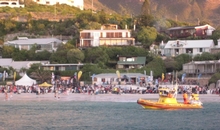 Clifton Fourth Beach with the concert in full swing.