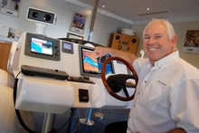 Gadgets for all...Errol Cain showcases the $150,000 marine electronics display