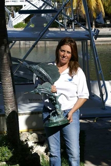 Top angler...Jill Clark took top angler honors in the 2009 Presidential Sailfish Tournament while the team finished second overall