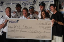 Winning combination...Team Wet Dream won $45,630 on day two of the 2009 World Sailfish Championships