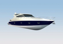 Riviera 5800 Sport Yacht, artist rendering.