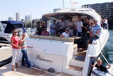 A toast to Riviera Syndication's new 5000 Sport Yacht to be based at Rushcutters Bay in Sydney
