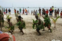 A warm welcome from the PNG natives
