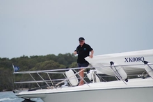 Enjoying a beer on his return from circumnavigating Australia