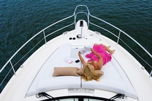 For sun worshippers there is a sun pad on the foredeck