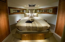 The luxurious master stateroom