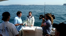 Mike Whitney, Al McGlashan and crew on board Pisces
