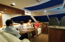 The spacious saloon is an entertainer's delight