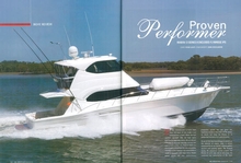 Go Boating Magazine - Issue December 2009 review of 51 Enclosed Flybridge with IPS (image courtesy of Go Boating Magazine) 