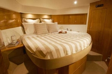 The comfortable guest stateroom