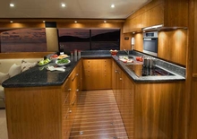 The gourmet galley will satisfy the most discerning chef
