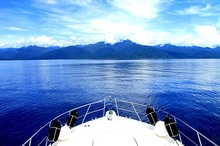 A view from the flybridge as Ben heads off for another weekend away