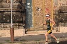 Adam pushed hard during the 10km run