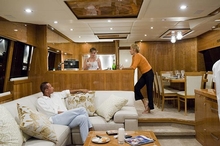 Entertain in style in the spacious saloon