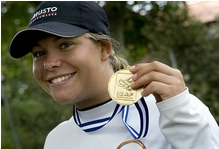 Nicky just after winning the world championship in Sweden