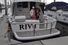 The Riv 1 team lead boat.  Randall, Melinda, Jack and Kate