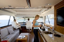 The flybridge has all the comforts of home