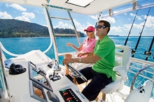 The highback helm and companion chairs and standard instrumentation is impressive