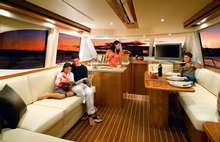 The saloon is luxurious and big enough for the whole family
