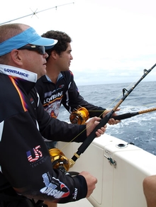 Rods out hoping to land a Marlin