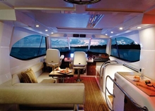 The flybridge is spacious and comfortable