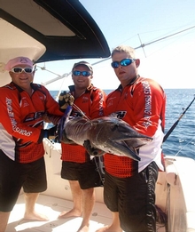 This Wahoo was caught and released