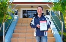 Riviera's health and safety advisor Tony Schmid with his World Blood Donor Day Recognition Award