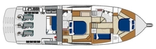 53 Enclosed Flybridge - Lower Accommodation