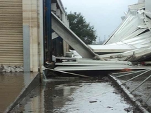 Flood damage at Eco Farms in Rocklea