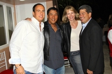 Marine Artist Carey Chen (wearing black leather jacket)