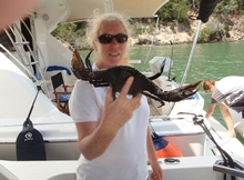 Robyn Duffield with a good sized mud crab