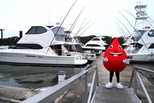 Billy the Blood Drop took a tour of the Riviera factory