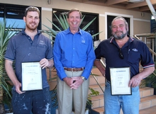 Caleb Tilsley, Riviera CEO John Anderson and Gregg Cook at the Star Performer lunch