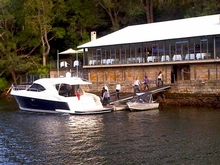   Riviera 4400 Sport Yacht escorted finalist chefs to the famous Berowra Waters Inn restaurant