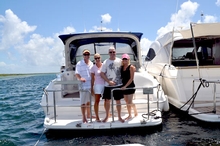 Riviera owners enjoying the raft up