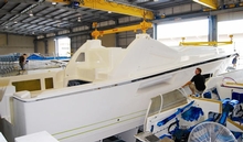 The 53 Enclosed Flybridge in stage one