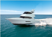 The new 53 flybridge retains the distinctive Riviera styling