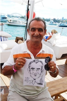 The cartoonist was a hit with these impressive caricatures