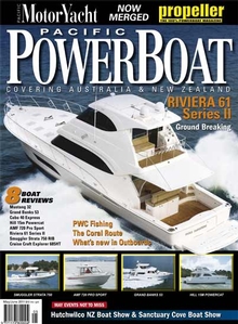 Pacific PowerBoat Magazine (Australia & New Zealand) reviews on Riviera's new 61 Series II Enclosed Flybridge  