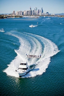 Riviera action caught on the Broadwater earlier today